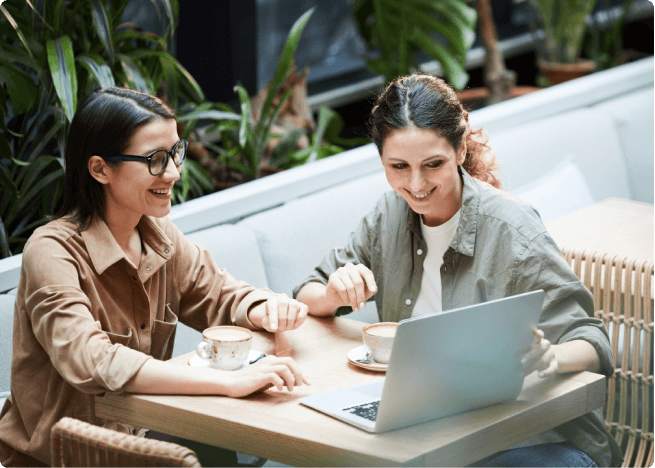 Two Girls Brainstorming